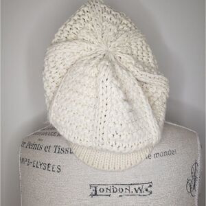 knit newsboy hat